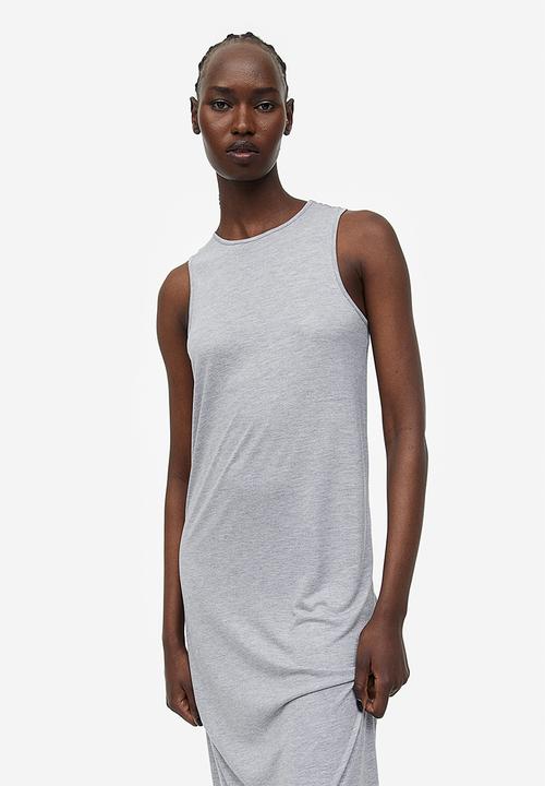 H&M - Sleeveless jersey dress - grey marl 