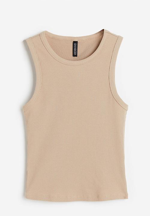 H&M - Ribbed vest top - beige