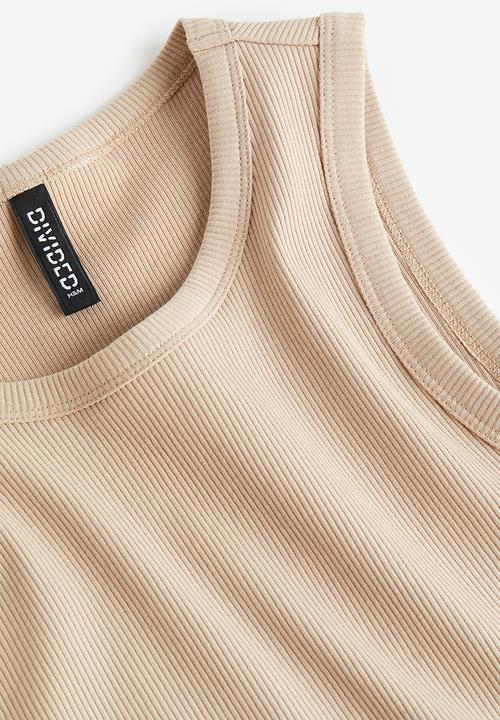 H&M - Ribbed vest top - beige