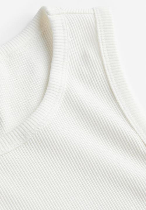 H&M - Ribbed vest top - cream