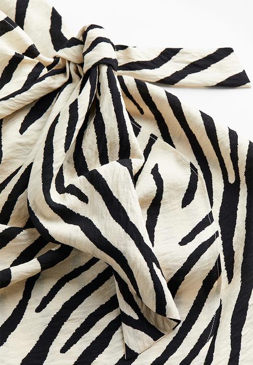 H&M - Wrap dress - light beige/zebra print