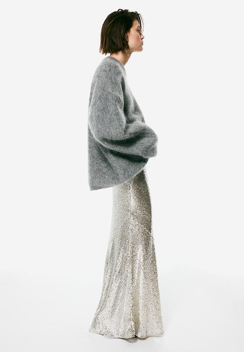 H&M - Sequined skirt - silver-coloured