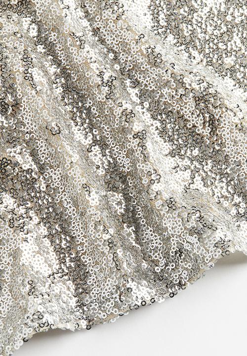 H&M - Sequined skirt - silver-coloured