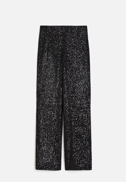 H&M - Sequined trousers - black