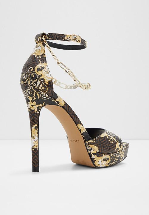 ALDO - Prisilla ankle strap - black/gold multi