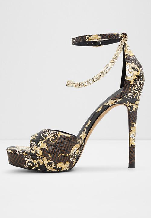 ALDO - Prisilla ankle strap - black/gold multi