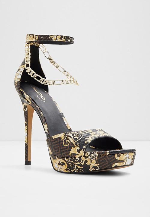 ALDO - Prisilla ankle strap - black/gold multi