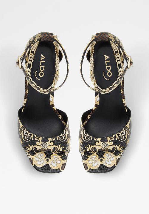 ALDO - Prisilla ankle strap - black/gold multi