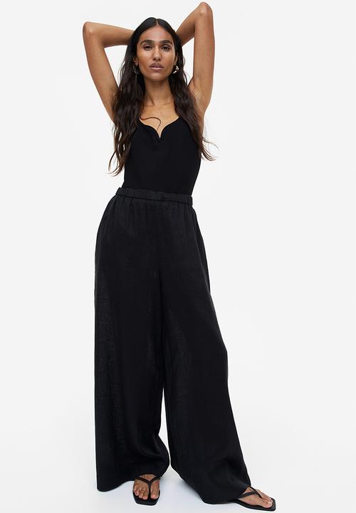 H&M - Ribbed vest top - black