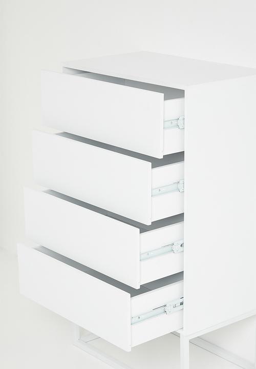 Sixth Floor - Kingston 4 drawers - white