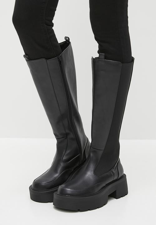 Public Desire - Evergreen Knee Length Boot - Black