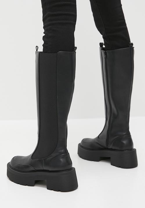 Public Desire - Evergreen Knee Length Boot - Black