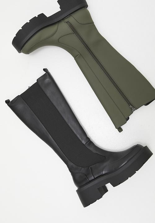 Public Desire - Evergreen Knee Length Boot - Black
