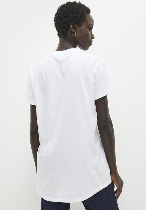 edit - Basic detail tee - white