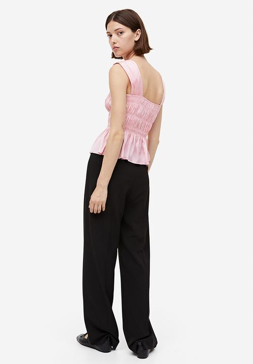 H&M - Smocked top - light pink
