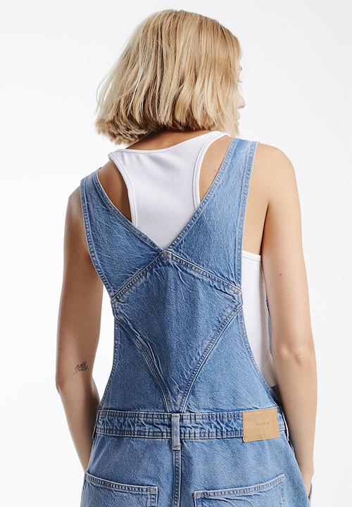 H&M - Straight denim dungarees - light denim blue