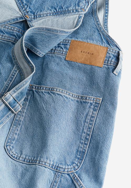 H&M - Straight denim dungarees - light denim blue
