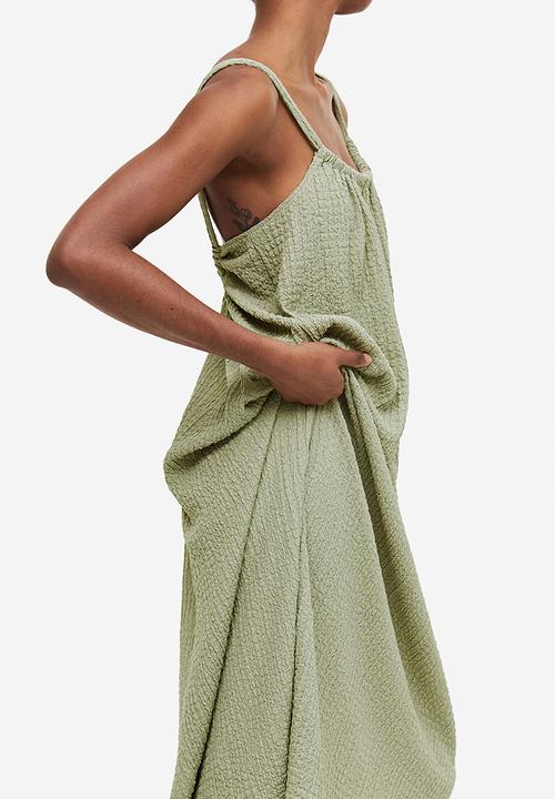 H&M - Textured jersey dress - sage green