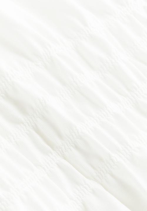 H&M - Smock-waisted top - white