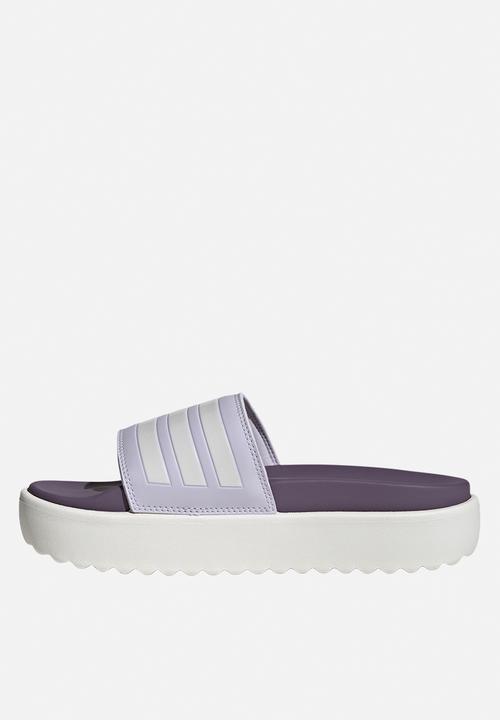 adidas Originals - Adilette platform - silver dawn/zero met./shadow violet