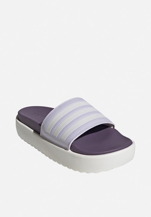 adidas Originals - Adilette platform - silver dawn/zero met./shadow violet