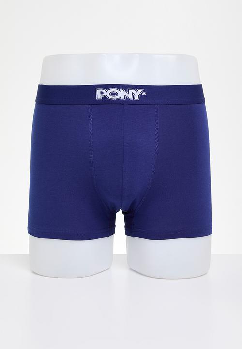 PONY - Pony 2 Pack Briefs - Black & Navy
