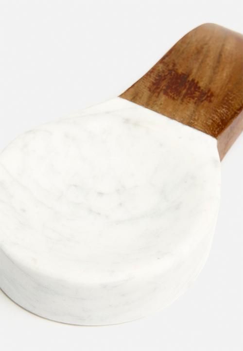 Sixth Floor - Marble wood spoon rest - neutral 