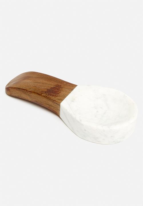 Sixth Floor - Marble wood spoon rest - neutral 