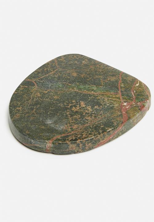 Sixth Floor - Marble coasters set of 4 - forest green 
