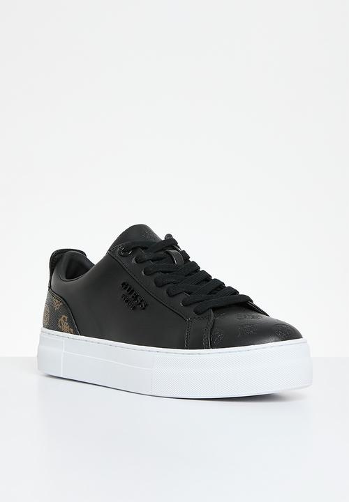 GUESS - Genza small peony sneaker - black & brown