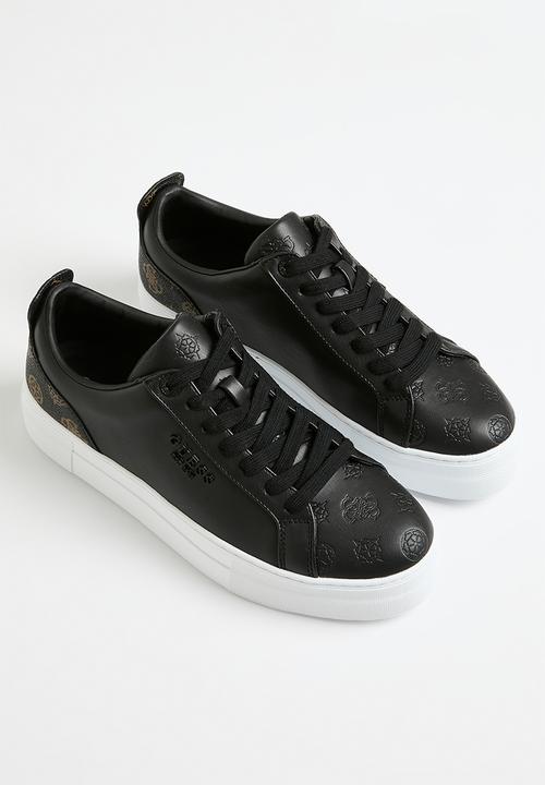 GUESS - Genza small peony sneaker - black & brown