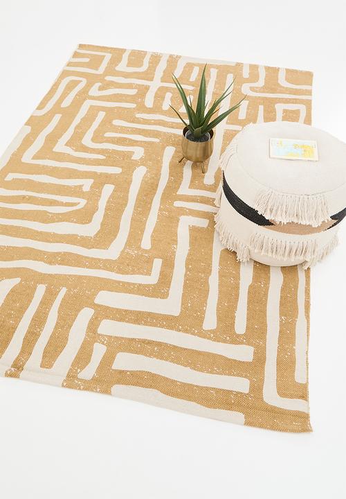 Sixth Floor - Cotton Geo Rug - Natural