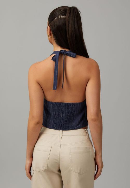 Factorie - Woven Halter Vest - Pinstripe