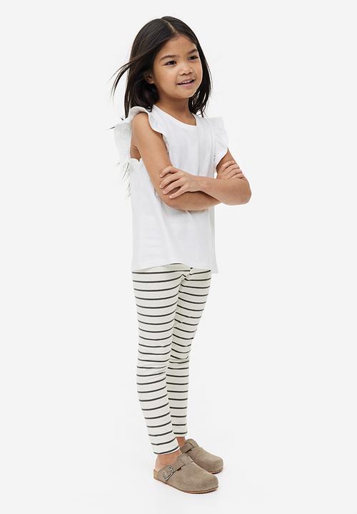 H&M - 3-Pack jersey leggings - dark grey & light pink
