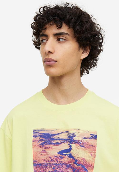 H&M - Loose fit printed T-shirt - light yellow sierra nevada