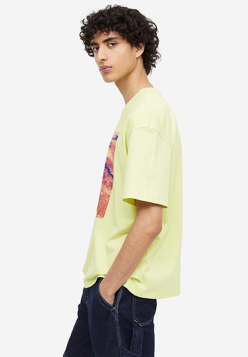 H&M - Loose fit printed T-shirt - light yellow sierra nevada