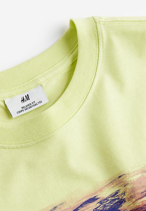 H&M - Loose fit printed T-shirt - light yellow sierra nevada