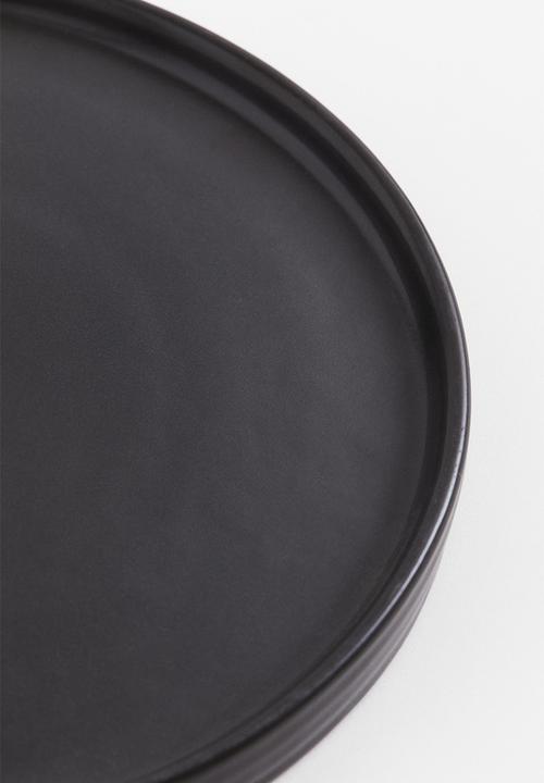 H&M - Small stoneware plate - black