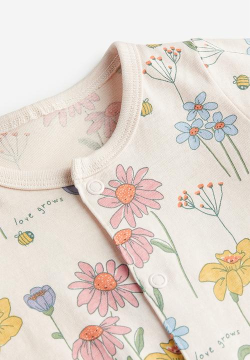 H&M - Patterned all-in-one pyjamas - beige flowers
