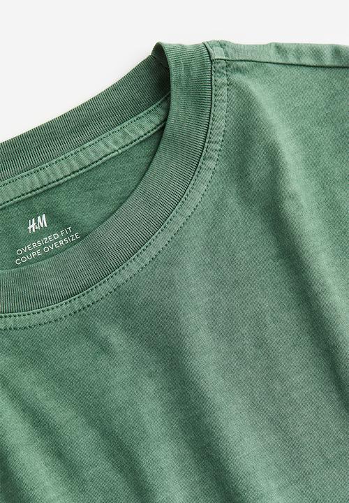 H&M - Oversized fit T-shirt - green