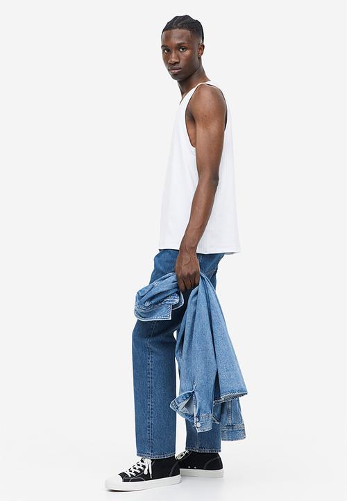 H&M - Slim fit ribbed vest top - white