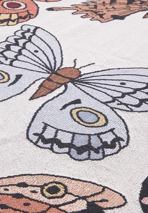 Sixth Floor - Butterfly cotton jacquard throw - multi