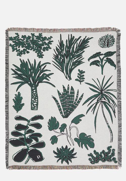 Sixth Floor - Foliage Cotton Jacquard Throw - Multi