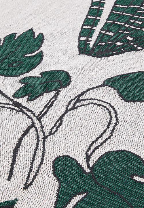 Sixth Floor - Foliage Cotton Jacquard Throw - Multi