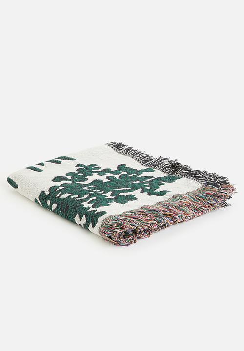 Sixth Floor - Foliage Cotton Jacquard Throw - Multi