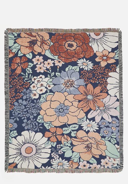 Sixth Floor - Floral Cotton Jacquard Throw - Multi