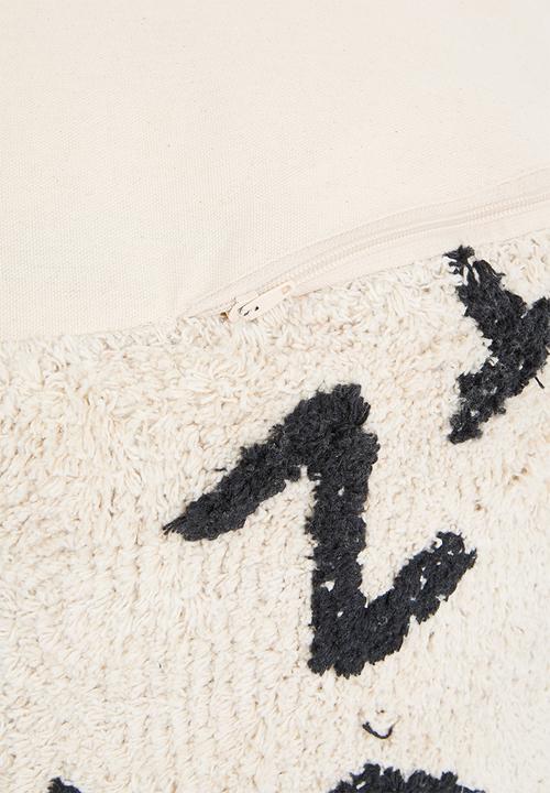 Sixth Floor - Oola floor cushion - black & white