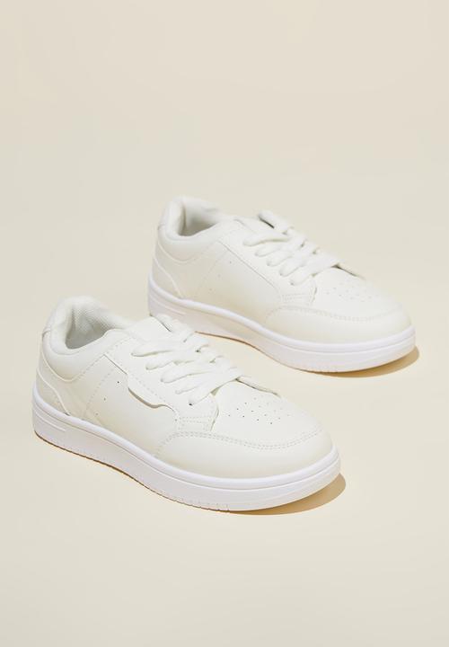 Cotton On - Bailey lace up sneaker - white