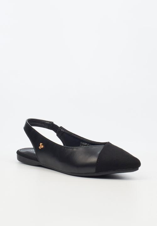 Butterfly Feet - Glimmer 3 slingback - black