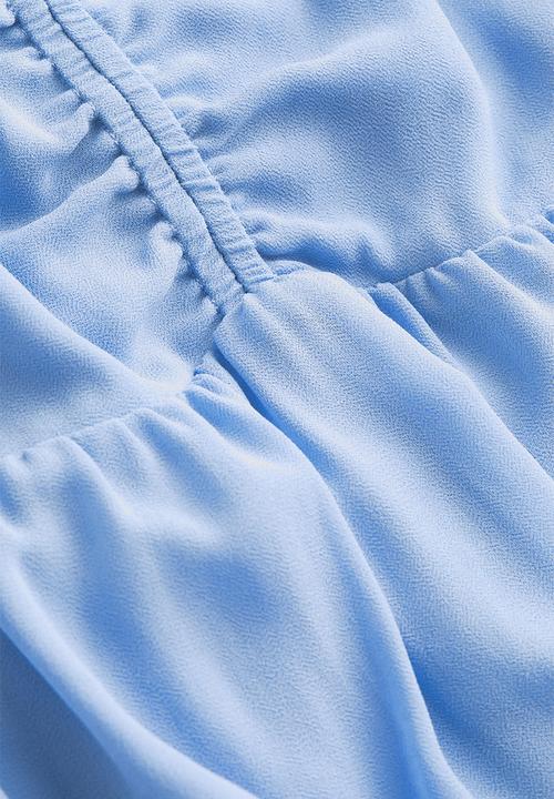 H&M - Butterfly-sleeved dress - light blue